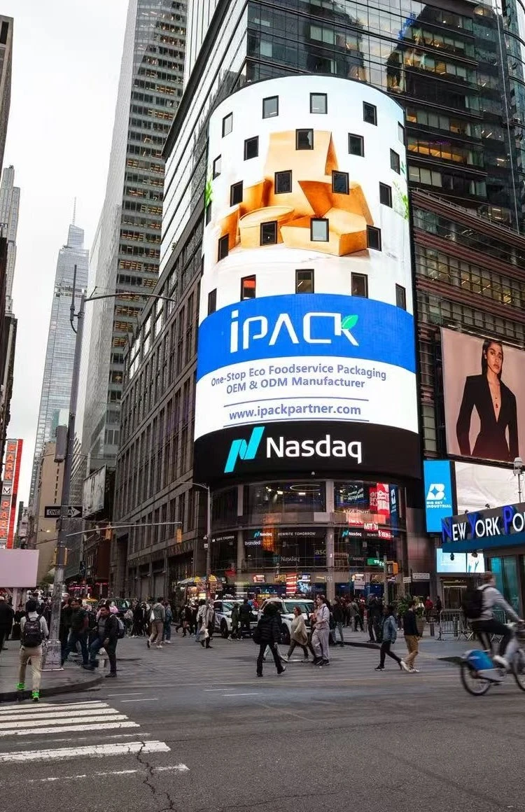 IPACK on the Nasdaq Tower in Times Square